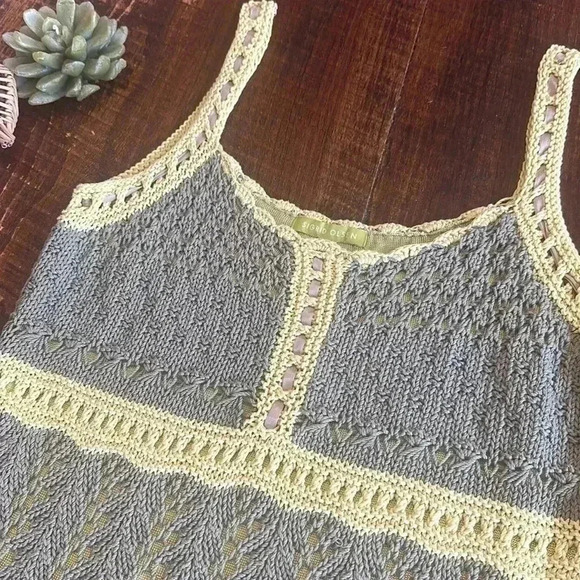 Sigrid Olsen | “Herb Garden” Silk & Cotton Knitted Tank Top in Everglade - Picture 2 of 7